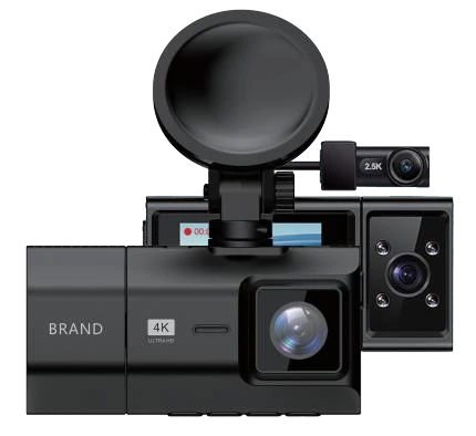7097BV/7125/7127 Three Lens 4K Dash Camera