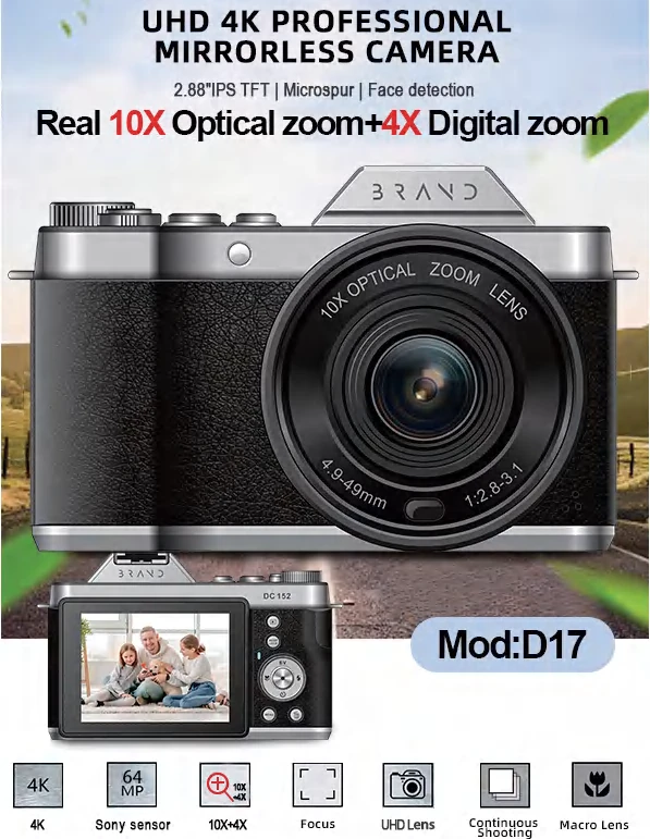 D17C Optical Zoom Mirrorless Camera